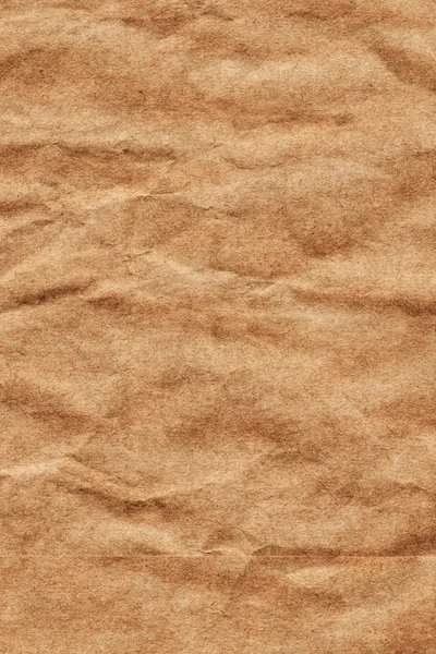 Kahverengi Kraft kağıt kaba ezilmiş buruşuk Grunge doku geri dönüşüm — Stok fotoğraf