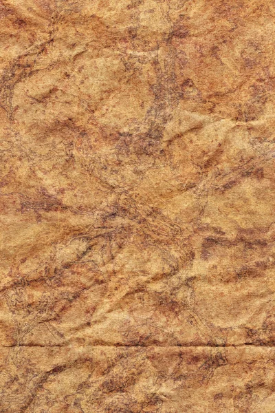 Recycle bruin kraftpapier verfrommeld gevlekt Grunge textuur — Stockfoto