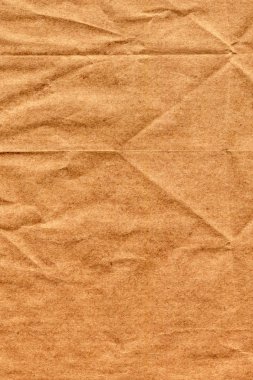 Kahverengi Kraft kağıt kaba ezilmiş buruşuk Grunge doku geri dönüşüm