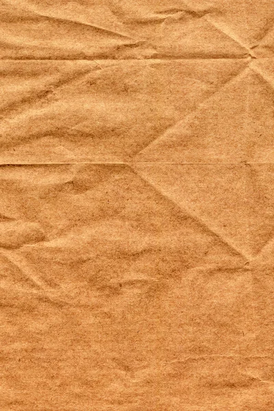 Recycler le papier kraft brun grossier écrasé grunge texture écrasée — Photo