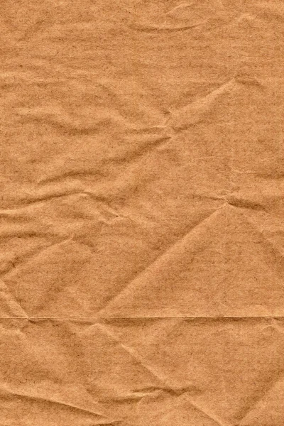 Recyklovat hnědé Kraft papír hrubý drcený zmačkaný Grunge textury — Stock fotografie