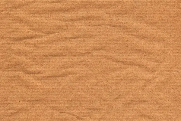 Recycle Striped Brown Kraft Paper Crumpled Grunge Texture — Stock Photo, Image