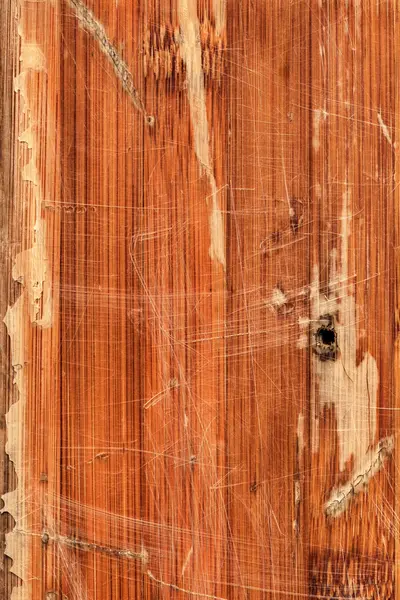 Velho Weathered envernizado painel de madeira rachado arranhado descascado Grunge textura — Fotografia de Stock