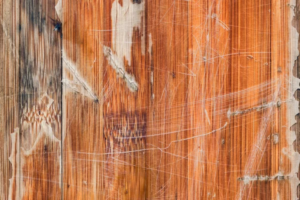 오래 된 풍 화 위험 스런된 나무 패널 금이 긁힌된 벗 겨 그런 지 질감 — 스톡 사진