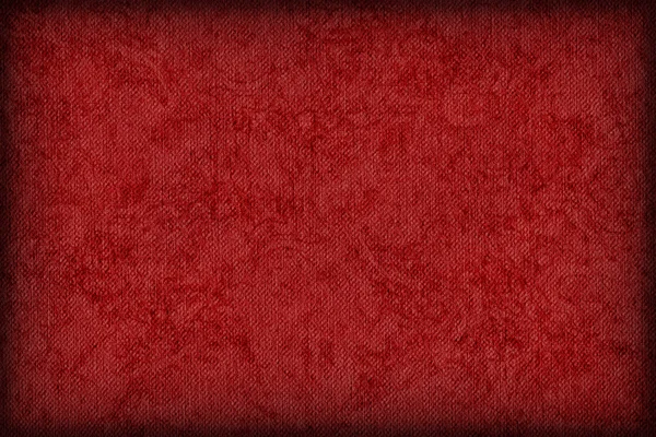 Artista Cina rosso innescato tela di cotone sbiancato Vignetta Grunge Texture — Foto Stock