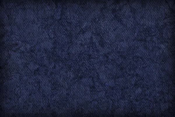 アーティスト ネイビー ブルーの発動を促されたコットン キャンバスまだらビネット グランジ テクスチャ — ストック写真