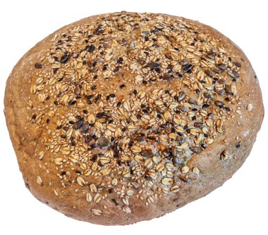 Loaf of Integral Brown Bread Isolated On White Background