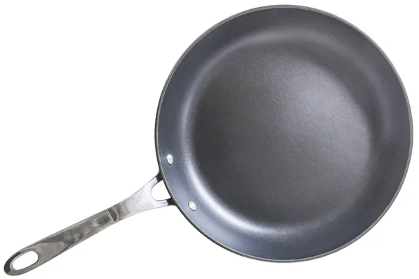 Old Teflon Frying Pan Isolated on White Background — Stock fotografie