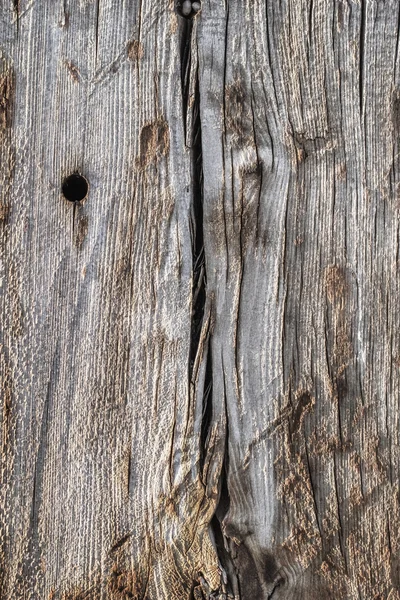 Velho Weathered podre rachado quadrado madeira Bollard betuminoso Grunge superfície textura detalhe — Fotografia de Stock