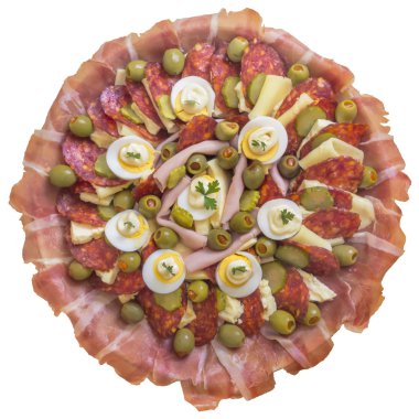 Meze lezzetli yemek Meze beyaz arka plan üzerinde izole,.