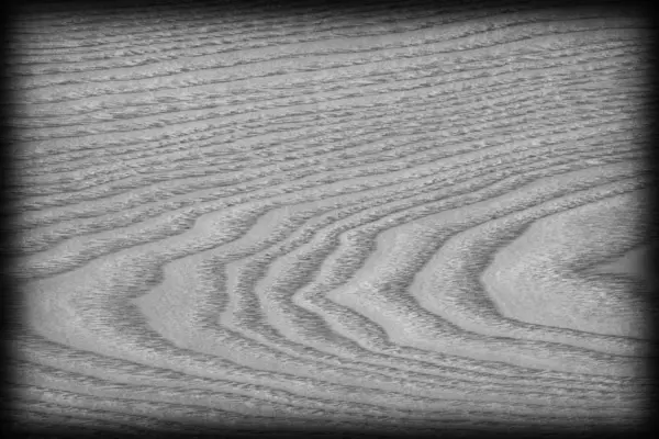 Naturliga lönnträ blekta och missfärgade mörk grå vinjetten Grunge konsistens prov — Stockfoto