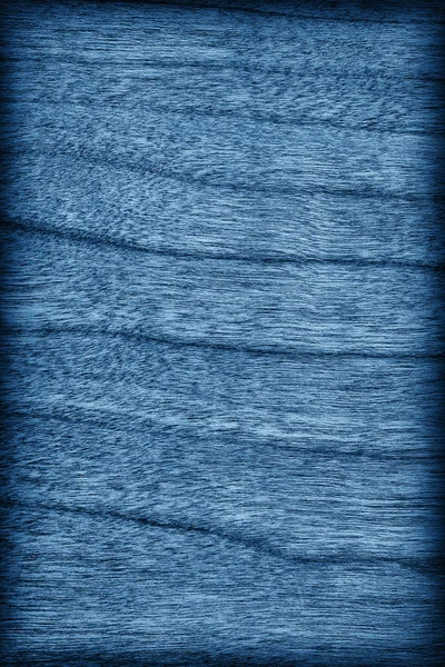 Přírodní dýha třešeň dřevo bělené a mořený tmavá námořní modrá Vignette Grunge textury vzorku — Stock fotografie