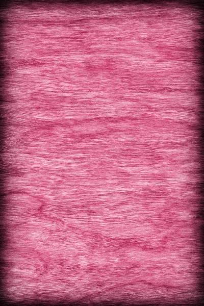 Legno di ciliegio sbiancato e macchiato Magenta Vignette Grunge Texture — Foto Stock