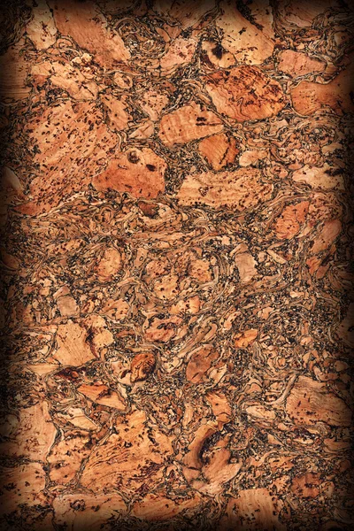 Natural Cork Tile Vignette gruesa Grunge Texture Muestra — Foto de Stock