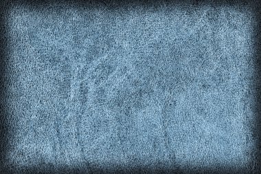 Eski karanlık mavi inek derisi Creasy kaba Vignette Grunge doku örneği