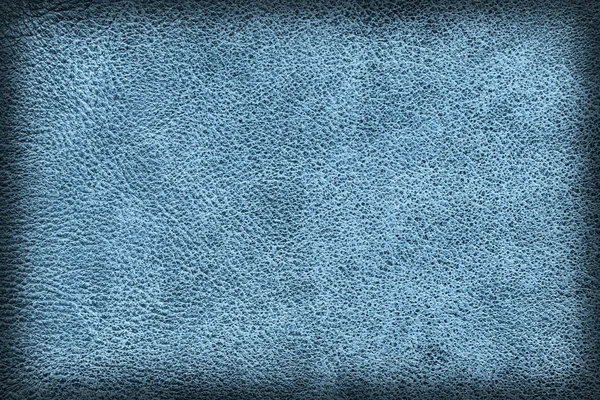 Stary ciemny niebieski skóra bydlęca Creasy grubej winieta Grunge tekstury próbki — Zdjęcie stockowe