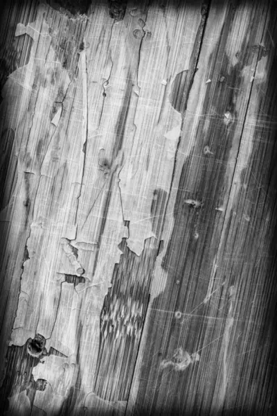 Houten spaanplaat gebleekt en gekleurd donker grijze grof vignet Grunge textuur — Stockfoto