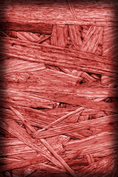 Chipboard Bleached and Red Stained Coarse Vignette Grunge Texture — Stock Photo, Image