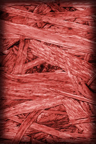 Chipboard Bleached and Red Stained Coarse Vignette Grunge Texture — Stock Photo, Image