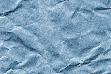 Mavi geri dönüşüm Kraft kağıt buruşuk Grunge doku detay