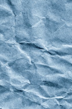 Mavi geri dönüşüm Kraft kağıt buruşuk Grunge doku detay