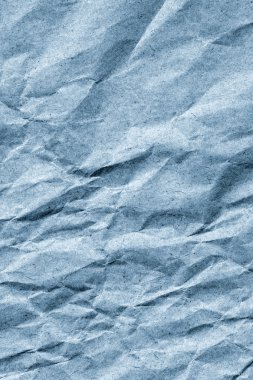 Mavi geri dönüşüm Kraft kağıt torba buruşuk Grunge doku detay