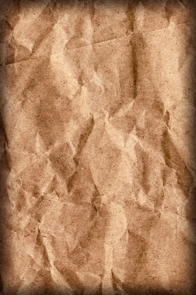 재활용 갈색 크 라프 트 종이 봉투 조 악한 곡물 분쇄 구겨진 짤막한 Grunge 텍스처 세부 사항 — 스톡 사진