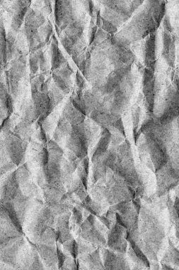 Gri geri dönüşüm Kraft kağıt torba buruşuk Grunge doku detay