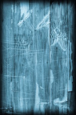 Eski mavi lekeli vernikli ahşap Lamine Panel çizilmiş soyulmuş Grunge doku kırık