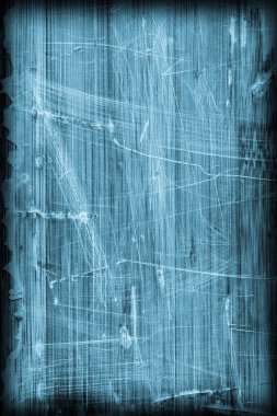 Eski mavi lekeli vernikli ahşap Lamine Panel çizilmiş soyulmuş Grunge doku kırık