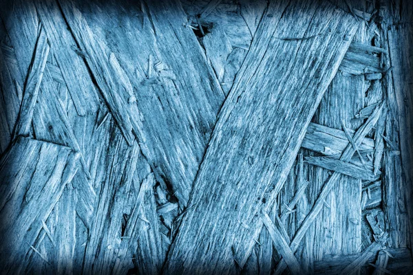 Fa, forgácslap kék foltos durva matrica Grunge textúra — Stock Fotó