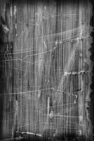 Starý lakované laminované dřevěné Panel bělené Gray popraskané poškrábal oloupané Vignette Grunge textury — Stock fotografie