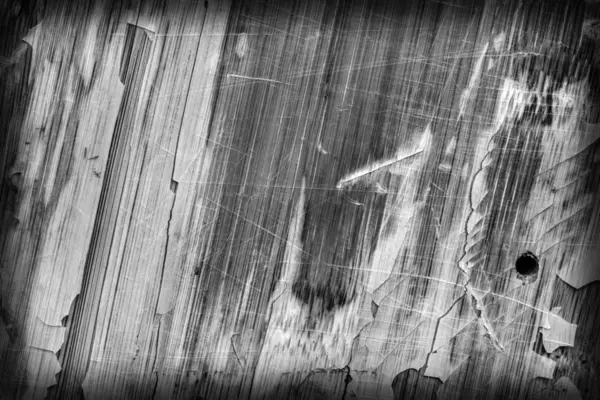 Stary lakierowanych laminowanych drewniany Panel bielone szary pęknięty porysowany obrane winieta Grunge tekstury — Zdjęcie stockowe