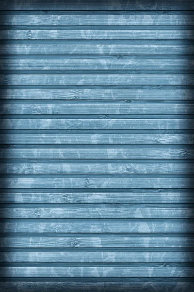 Bambusmatte gebleicht blau gefärbt und gesprenkelt Grunge-Textur — Stockfoto