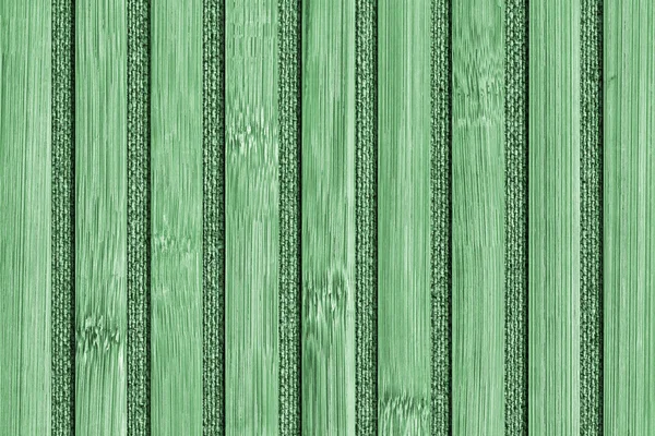 Bambus-Tischmatte gebleicht und grün gefärbt melierte Grunge-Textur — Stockfoto