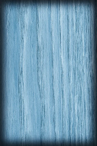 Natural Oak Wood Bleached and Stained Powder Blue Vignette Grunge Texture Sample — Stock Photo, Image