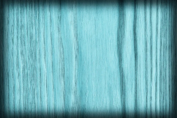 Přírodní dubové dřevo bělené a obarví azurová Vignette Grunge textury vzorku — Stock fotografie