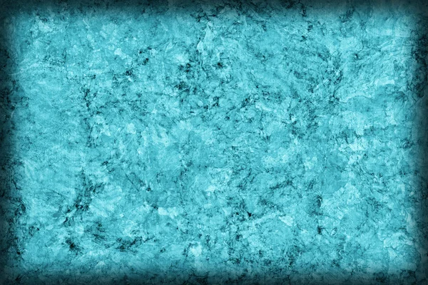 Cork Tile Bleached and Stained Cyan Blue Coarse Vignette Grunge Texture — Stock Photo, Image