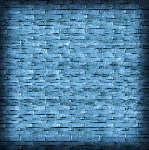 Palha lugar tapete branqueado e manchado azul vinheta grunge textura amostra — Fotografia de Stock