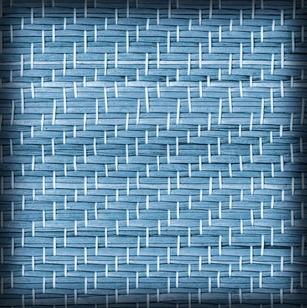 Stro placemat gebleekt en gekleurd blauwe vignet Grunge textuur monster — Stockfoto