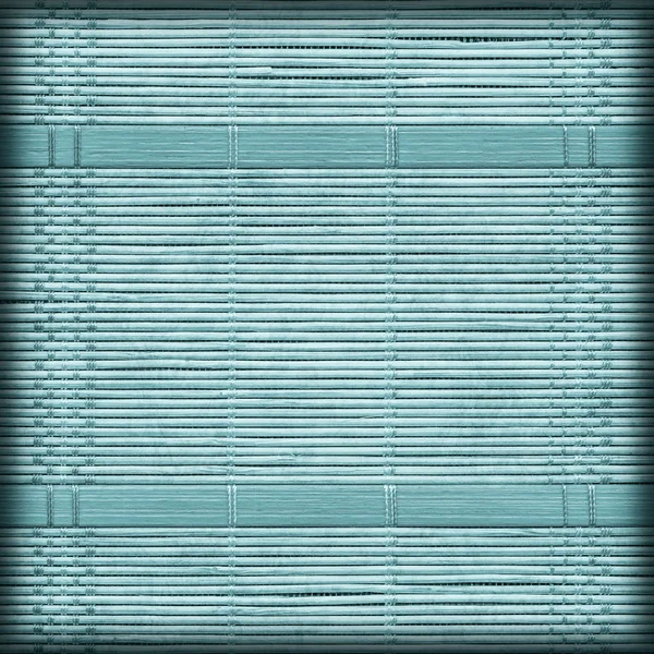 Straw Place Mat Bleached and Stained Cyan Vignette Grunge Texture Sample — Stock Photo, Image