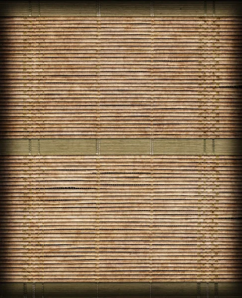 Přirozené zelené okr slámy místo Mat s pestře tkané struktury Vignette Grunge texturou — Stock fotografie