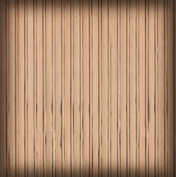 Bamboo Mat Natural Beige Vignette Grunge Texture Sample — Stock Photo, Image