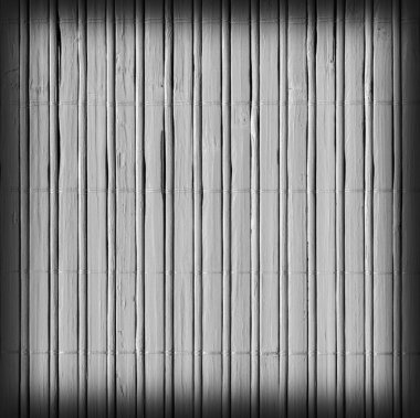 Bambu hasır ağartılmış ve gri Vignette Grunge doku örneği lekeli