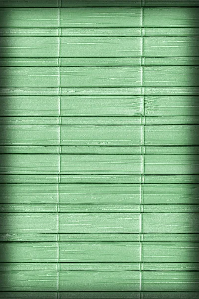 Bamboo Mat Bleached and Stained Pale Green Vignette Grunge Texture Sample — Stock Photo, Image