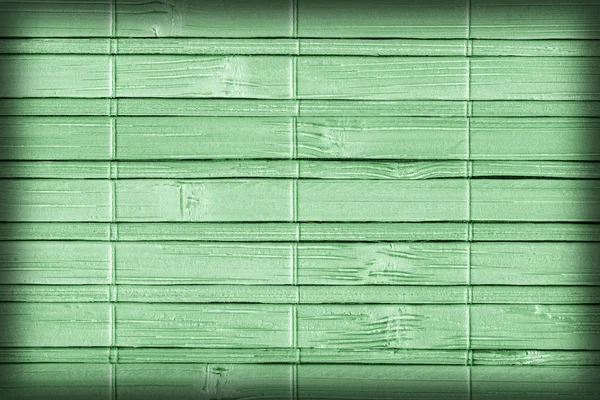 Esteira de bambu branqueada e manchada verde pálido vinheta Grunge textura amostra — Fotografia de Stock