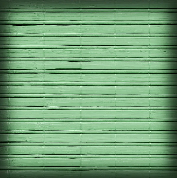 Esteira de bambu branqueado e manchado verde pálido Grunge textura amostra — Fotografia de Stock