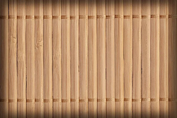 Amostra natural da textura da vinheta do grunge do ocre do tapete de bambu — Fotografia de Stock