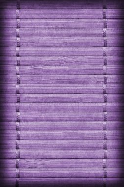 Bambu hasır el işi ağartılmış ve mor Vignette Grunge doku örneği lekeli