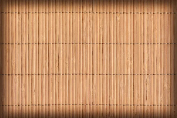 Amostra natural da textura da vinheta do grunge do ocre do tapete de bambu — Fotografia de Stock